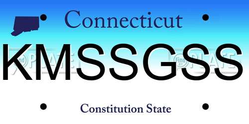 KMSSGSS Connecticut License Plate
