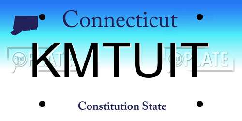 KMTUIT Connecticut License Plate