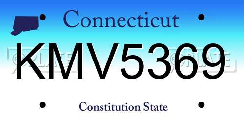 KMV5369 Connecticut License Plate