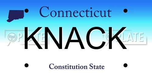 KNACK Connecticut License Plate