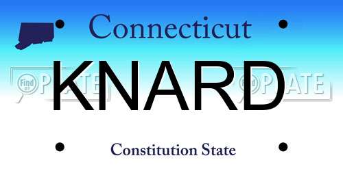 KNARD Connecticut License Plate