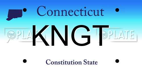 KNGT Connecticut License Plate
