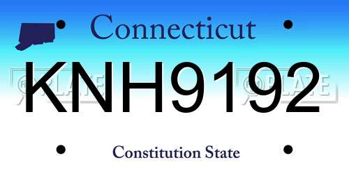 KNH9192 Connecticut License Plate