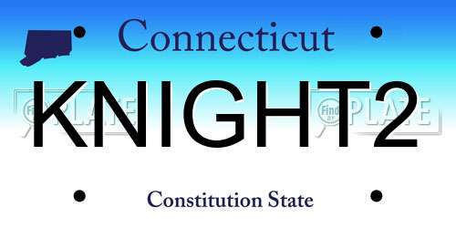 KNIGHT2 Connecticut License Plate