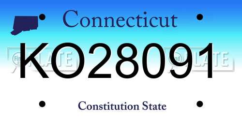 KO28091 Connecticut License Plate