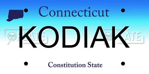 KODIAK Connecticut License Plate