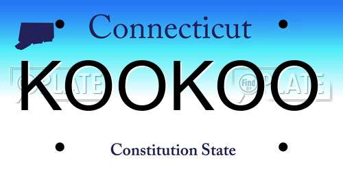 KOOKOO Connecticut License Plate