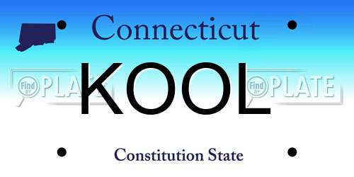 KOOL Connecticut License Plate