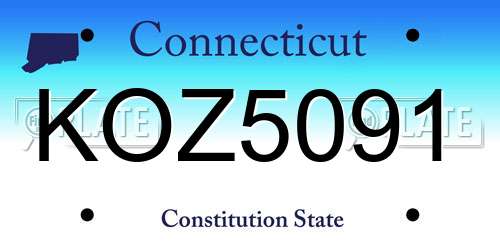 KOZ5091 Connecticut License Plate