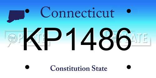 KP1486 Connecticut License Plate
