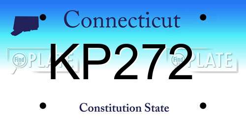 KP272 Connecticut License Plate
