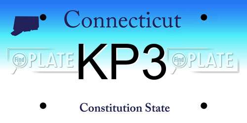 KP3 Connecticut License Plate
