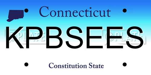 KPBSEES Connecticut License Plate