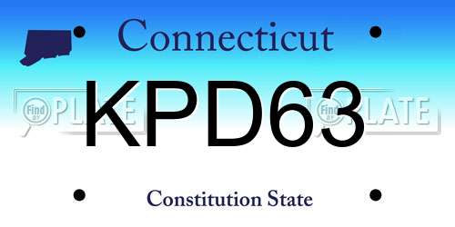 KPD63 Connecticut License Plate