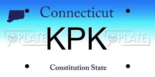 KPK Connecticut License Plate