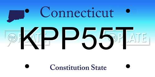 KPP55T Connecticut License Plate