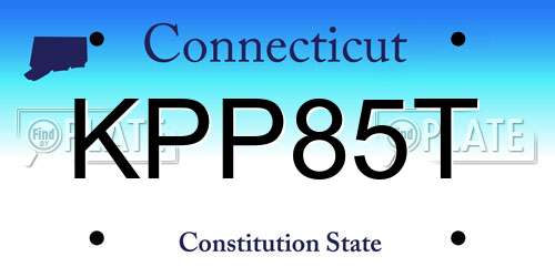 KPP85T Connecticut License Plate