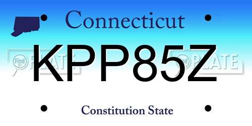 KPP85Z Connecticut License Plate