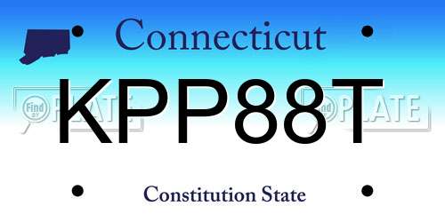 KPP88T Connecticut License Plate