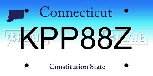 KPP88Z Connecticut License Plate