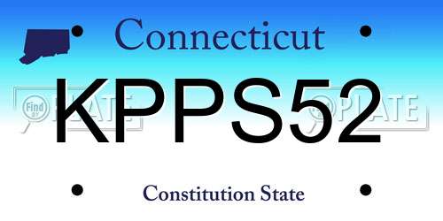 KPPS52 Connecticut License Plate