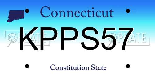 KPPS57 Connecticut License Plate