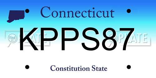 KPPS87 Connecticut License Plate
