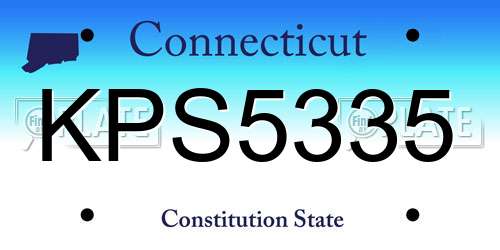 KPS5335 Connecticut License Plate