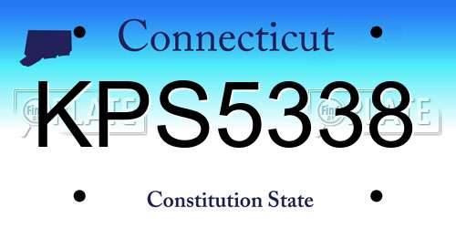 KPS5338 Connecticut License Plate