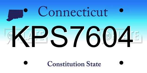 KPS7604 Connecticut License Plate