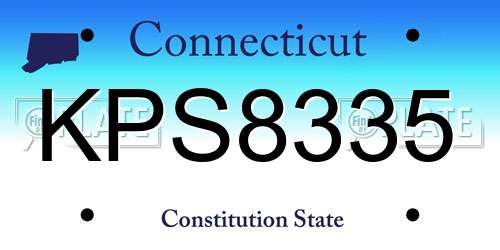 KPS8335 Connecticut License Plate