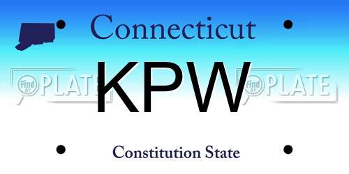 KPW Connecticut License Plate