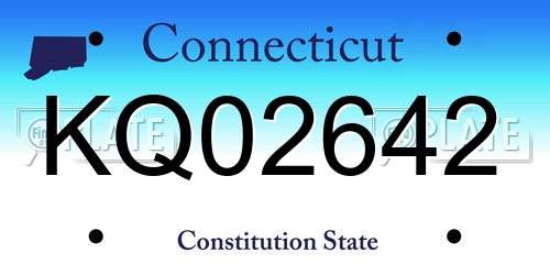 KQ02642 Connecticut License Plate
