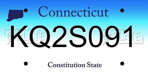 KQ2S091 Connecticut License Plate