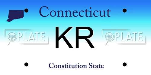 KR Connecticut License Plate