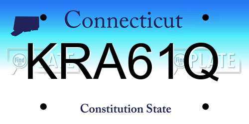 KRA61Q Connecticut License Plate