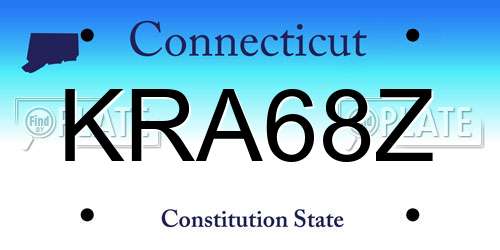 KRA68Z Connecticut License Plate