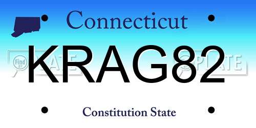 KRAG82 Connecticut License Plate