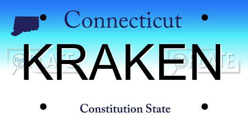 KRAKEN Connecticut License Plate