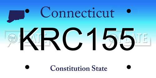 KRC155 Connecticut License Plate