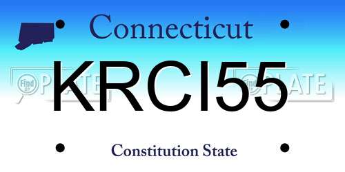 KRCI55 Connecticut License Plate
