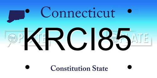KRCI85 Connecticut License Plate