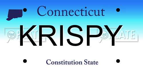 KRISPY Connecticut License Plate