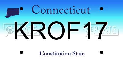 KROF17 Connecticut License Plate