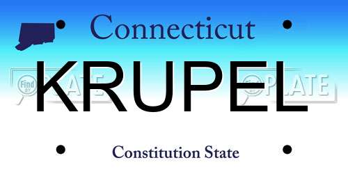 KRUPEL Connecticut License Plate