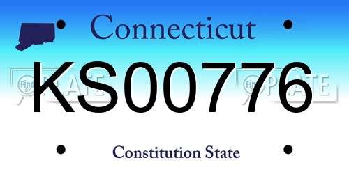 KS00776 Connecticut License Plate
