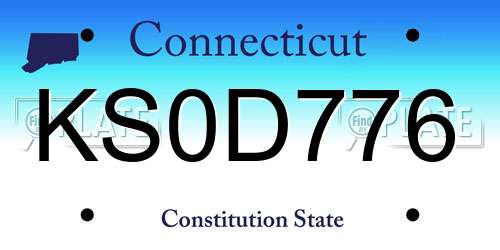 KS0D776 Connecticut License Plate