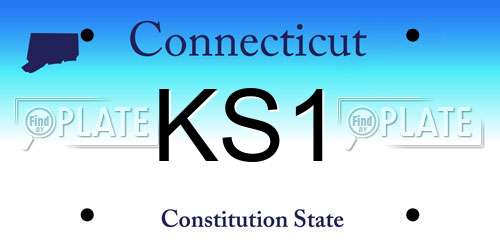 KS1 Connecticut License Plate