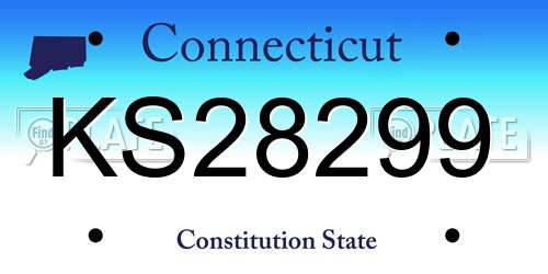 KS28299 Connecticut License Plate