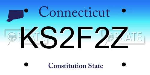 KS2F2Z Connecticut License Plate